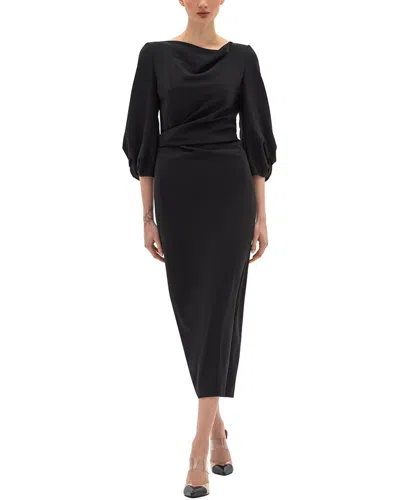 Bgl Wool-blend Midi Dress In Black
