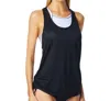 Bh Sport Racerback With Strappy Sports Bra Tank In Black In Black
