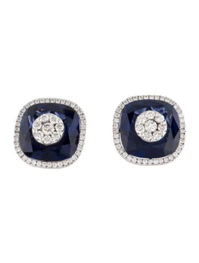 Pre-owned Bhansali 18k 1.61ctw Diamond & Crystal Earrings In Multi