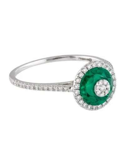 Pre-owned Bhansali 18k Crystal & Diamond Cocktail Ring In Multi