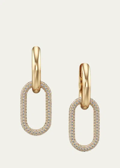 Bhansali 18k Gold And Diamond Pave Link Earrings