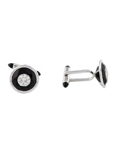 Pre-owned Bhansali 18k Onyx & Diamond Cufflinks In Multi