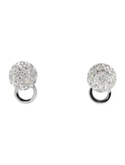 Pre-owned Bhansali 18k Quartz & Diamond One Stud Earrings In Multi