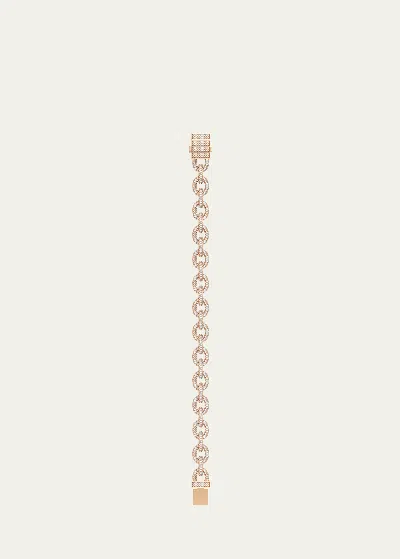 Bhansali Connect Collection One-row Pave Diamond Bracelet In Rose Gold
