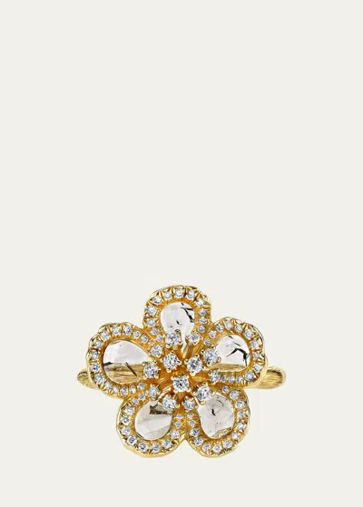 Bhansali Grace Collection Flat Diamond Ring, Yellow Gold