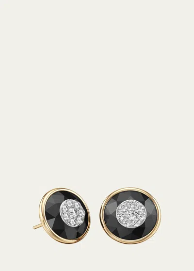 Bhansali One Collection 13mm Earrings With Yellow Gold Bezel