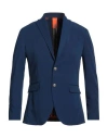 Bharnaba Man Blazer Blue Size 38 Polyester, Viscose, Elastane In Blue