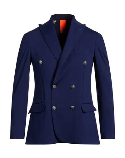 Bharnaba Man Blazer Blue Size 42 Viscose, Polyamide, Elastane
