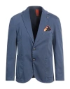 Bharnaba Man Blazer Blue Size 44 Cotton, Elastane