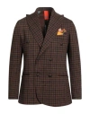 Bharnaba Man Blazer Brown Size 40 Viscose, Polyamide, Elastane In Black