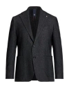 Bharnaba Man Blazer Charcoal Size 44 Wool, Polyester In Gray