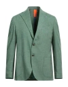 Bharnaba Man Blazer Green Size 46 Polyester, Viscose, Elastane