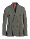 Bharnaba Man Blazer Military Green Size 36 Viscose, Polyamide, Elastane