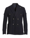 Bharnaba Man Blazer Navy Size 38 Polyester, Elastane In Blue