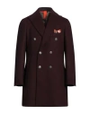 Bharnaba Man Coat Plum Size 48 Polyester, Viscose, Elastane