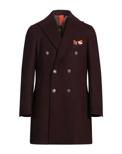 Bharnaba Man Coat Plum Size 48 Polyester, Viscose, Elastane
