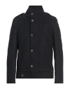 Bharnaba Man Jacket Navy Size 44 Polyester, Viscose, Elastane