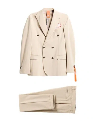 Bharnaba Man Suit Beige Size 36 Cotton, Polyamide, Elastane