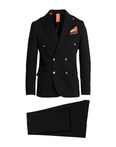 Bharnaba Man Suit Black Size 42 Viscose, Polyamide, Elastane