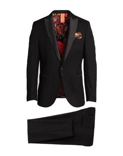 Bharnaba Man Suit Black Size 46 Polyester, Viscose, Elastane