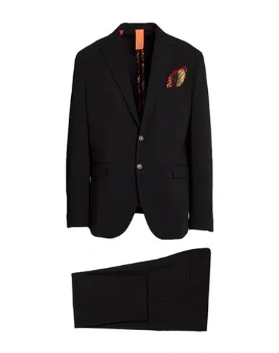Bharnaba Man Suit Black Size 50 Polyester, Viscose, Elastane
