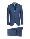 Bharnaba Man Suit Blue Size 38 Polyester, Viscose, Elastane In Blue