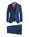 Bharnaba Man Suit Blue Size 40 Polyester, Viscose, Elastane
