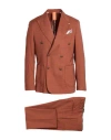 Bharnaba Man Suit Brown Size 44 Polyester, Viscose, Elastane