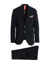 Bharnaba Man Suit Midnight Blue Size 48 Polyester, Viscose, Elastane In Black