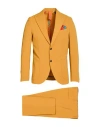 Bharnaba Man Suit Mustard Size 46 Polyester, Viscose, Elastane In Yellow