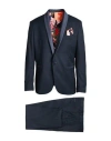 Bharnaba Man Suit Navy Size 48 Polyester, Viscose, Elastane In Blue