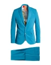 Bharnaba Man Suit Pastel Blue Size 44 Polyester, Viscose, Eco Polyester