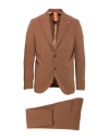 Bharnaba Man Suit Tan Size 46 Polyester, Viscose, Elastane In Brown