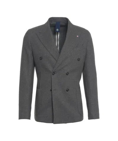 Bharnaba Ormoc' Double-breasted Blazer In Gray