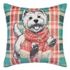 Bhawna's Fusion Vibhsa Christmas Dog Pillow 20x20 In Blue