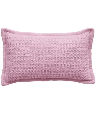 Bhawna's Fusion Vibhsa Honeycomb Handwoven Textured Pillow, 14" X 24"