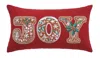 Bhawna's Fusion Vibhsa Joy Christmas Pillow 14x24 In Red