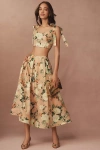 Bhldn Bailey Linen Blend Cami & Midi Skirt Set In Pink