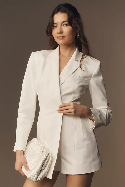 Bhldn Blazer Romper Jacket In White