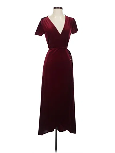 Pre-owned Bhldn Casual Dress In Burgundy