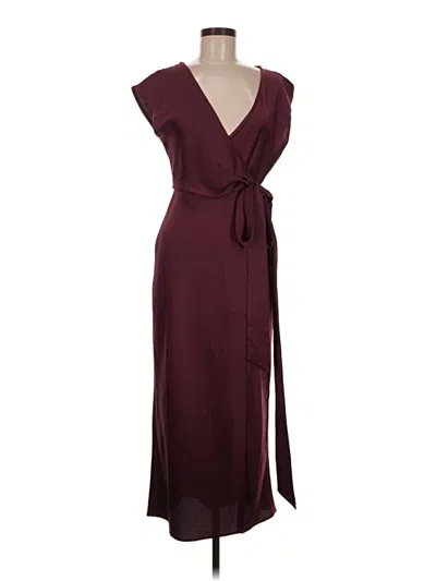 Pre-owned Bhldn Casual Dress In Burgundy