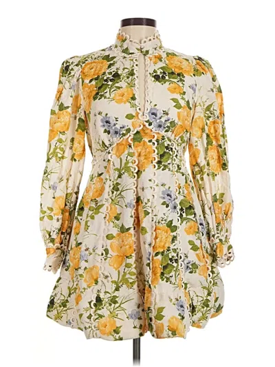 Pre-owned Bhldn Casual Dress In Yellow