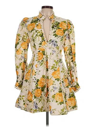 Pre-owned Bhldn Casual Dress In Yellow