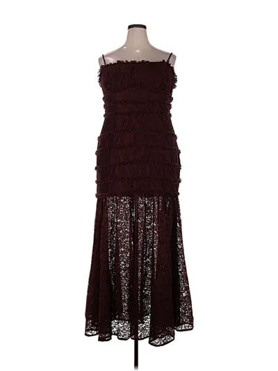 Pre-owned Bhldn Cocktail Dress In Burgundy
