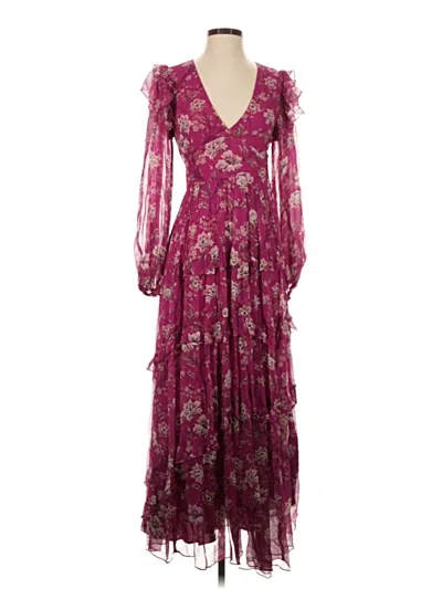 Pre-owned Bhldn Cocktail Dress In Burgundy