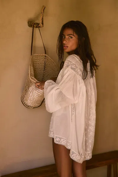 Bhldn Cottage Cotton Sleep Shirt In Neutral