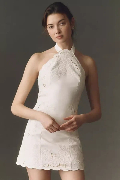 Bhldn Cutwork Mini Dress In White