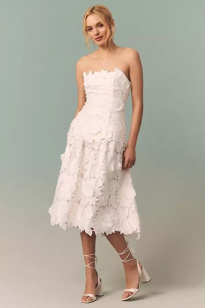 Bhldn Cutwork Twofer Midi Dress In White