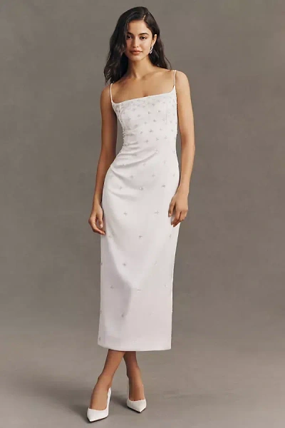 Bhldn Deco Bombshell Midi Dress In White