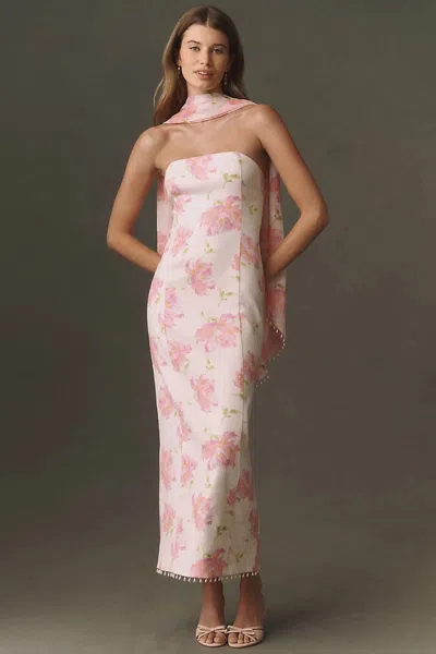 Bhldn Deco Column Midi Dress In Pink